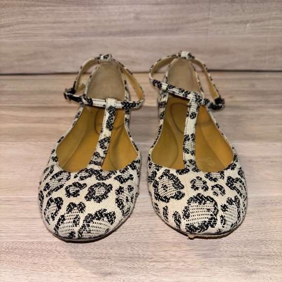 See by Chloe Leopard Print T-Strap Flats - Picture 1 of 10